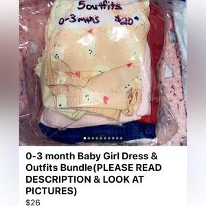 0-3 month Dress & Outfits BUNDLE (PLEASE READ DESCRIPTION & LOOK AT PICTURES)